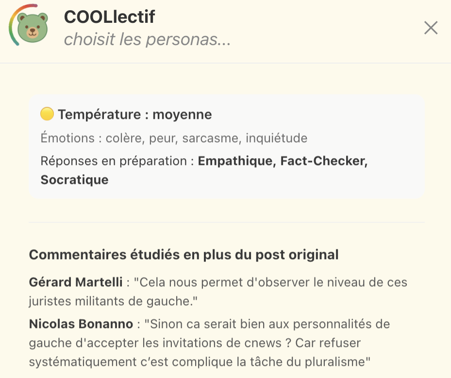 Le panel COOLlectif analyse les commentaires et prépare des réponses